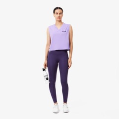Calça Legging esportiva stretch Ultra-Dry estampada Lacoste Feminina - Foto 1