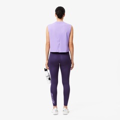 Calça Legging esportiva stretch Ultra-Dry estampada Lacoste Feminina - Foto 3