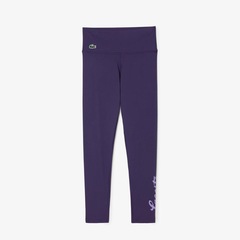 Calça Legging esportiva stretch Ultra-Dry estampada Lacoste Feminina - Foto 4