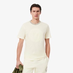 Camiseta Masculina em malha de algodão bordada Lacoste - Foto 1