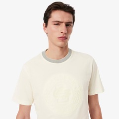Camiseta Masculina em malha de algodão bordada Lacoste - Foto 2