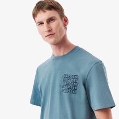 Camiseta Masculina gráfica em malha de algodão Lacoste - Foto 2