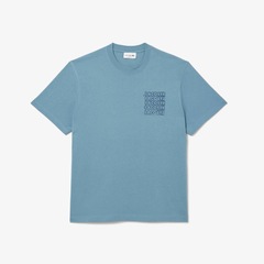 Camiseta Masculina gráfica em malha de algodão Lacoste - Foto 4