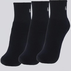 Kit Meia Cano Médio Lupo AM Sport 3 Pares Unissex - Foto 1