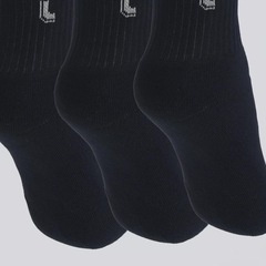 Kit Meia Cano Médio Lupo AM Sport 3 Pares Unissex - Foto 4