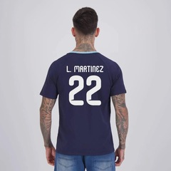 Camisa Argentina Ribbon Marinho 22 L. Martinez FutFanatics Masculina - Foto 1