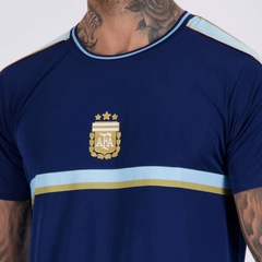 Camisa Argentina Tracks Marinho 9 J. Alvarez FutFanatics Masculina - Foto 5