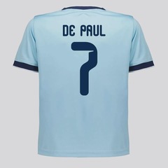 Camisa Argentina Lanes 7 De Paul FutFanatics Infantil - Foto 1