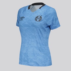 Camisa do Grêmio Aquecimento 2025 Umbro Feminina - Foto 2
