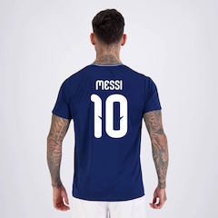 Camisa Argentina Tracks Marinho 10 Messi FutFanatics Masculina - Foto 1