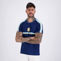 Camisa Argentina Tracks Marinho 10 Messi FutFanatics Masculina - Foto 4