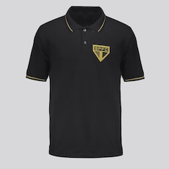 Camiseta Polo São Paulo Ouro FutFanatics Masculina - Foto 1