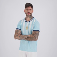 Camisa Argentina Lanes Azul 7 De Paul FutFanatics Masculina - Foto 4