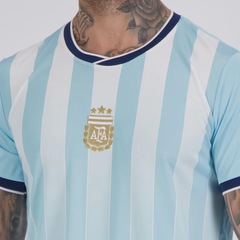 Camisa Argentina Lanes Azul 7 De Paul FutFanatics Masculina - Foto 5