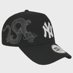 Boné Unissex New Era Icon E-Frame New York Yankees Black Importado - Foto 3