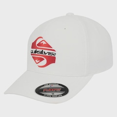 Boné Unissex Quiksilver Soft Hologram Branco - Aba Curva - Foto 1