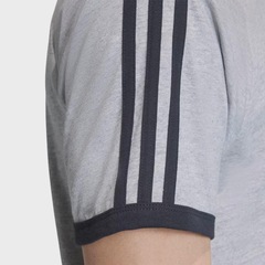Camiseta Adidas 3 Stripes Medium Grey Masculina - Foto 4