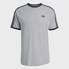 Camiseta Adidas 3 Stripes Medium Grey Masculina - Foto 5