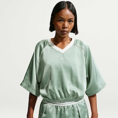 Camiseta Nike Sportswear Woven Feminina - Foto 1