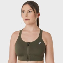 Top ASICS Road Combination Zip Bra Feminino - Foto 2