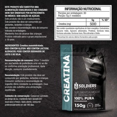 Creatina Monohidratada 150g 100% Pura Importada - Soldiers Nutrition - Foto 2