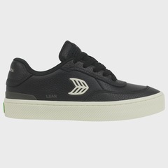 Tênis Masculino Cariuma Luan Pro Black Premium Leather Ivory Logo Importado - Foto 1