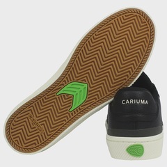 Tênis Masculino Cariuma Luan Pro Black Premium Leather Ivory Logo Importado - Foto 5