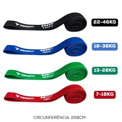 Kit 4 Super Bands Yangfit Tecido Elástico Premium - Foto 3