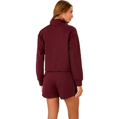 Jaqueta Feminina Moletom Bicolor Alto Giro - Foto 2