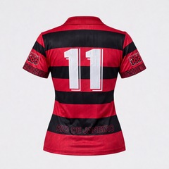 Camisa do Flamengo Polo Retrô 1996 Uniforme 1 Torcedora Betel - Feminina - Foto 4