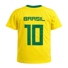 Camisa do Brasil Super Bolla Mini Craque Número 10 - Infantil - Foto 4