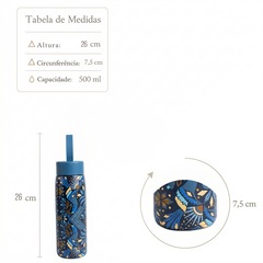 Garrafa Térmica Farm Que Sede Lenço Magia Tropical 500ml - Foto 5