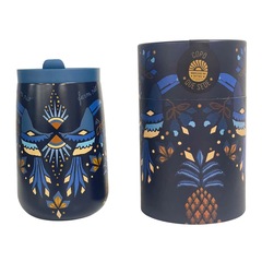 Copo Térmico Farm Que Sede Lenço Magia Tropical de Aço 450ml - Foto 4