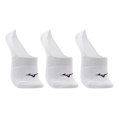 Kits Meia com 3 Pares Mizuno Básica Invisível Cano Médio - Foto 2