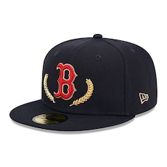 Boné Adulto New Era 59FIFTY Boston Red Sox Gold Leaf Aba Curva - Foto 1
