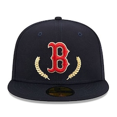 Boné Adulto New Era 59FIFTY Boston Red Sox Gold Leaf Aba Curva - Foto 2