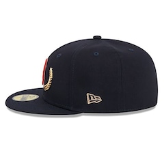 Boné Adulto New Era 59FIFTY Boston Red Sox Gold Leaf Aba Curva - Foto 3