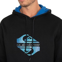 Blusão de Moletom coim Capuz Quiksilver Canguru Soft Hologram PS - Masculino - Foto 3