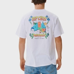 Camiseta Rip Curl Australia Map Desto White Masculina - Foto 2
