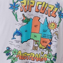 Camiseta Rip Curl Australia Map Desto White Masculina - Foto 4