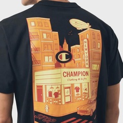 Camiseta Champion Life Heritage Store Black Masculina - Foto 4