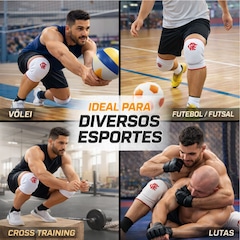 Joelheira Vôlei N1 Sport Slide Flamengo - Foto 7