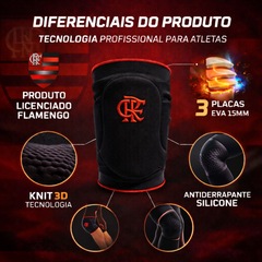 Joelheira Vôlei N1 Sport Slide Flamengo - Foto 3