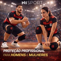 Joelheira Vôlei N1 Sport Slide Flamengo - Foto 4