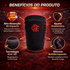 Joelheira Vôlei N1 Sport Slide Flamengo - Foto 5