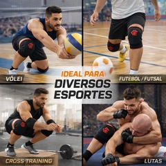 Joelheira Vôlei N1 Sport Slide Flamengo - Foto 7