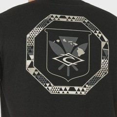 Camiseta Rip Curl Hawaii Tapa Hex Black Masculina - Foto 4