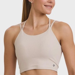 Top Cropped Caju Brasil Canelado Alças Duplas  - Feminina - Foto 1