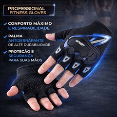 Luvas Esportiva Meio Dedo Gold Sports Confort Grip Performance - Foto 2