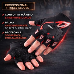 Luvas Esportiva Meio Dedo Gold Sports Confort Grip Performance - Foto 2